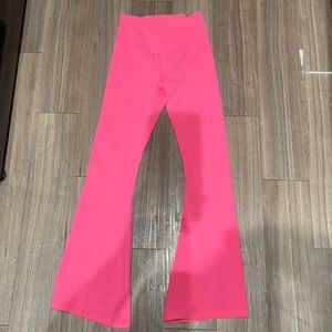 Pink flare leggings